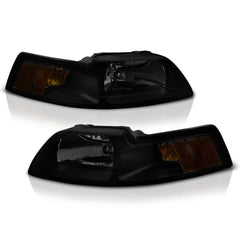 1999-2004 Ford Mustang Sinister Black Headlight
