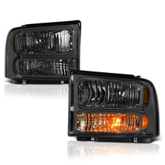2005-2007 Ford F-250 | F-350 | F-450 | F-550 Superduty Smoked Headlight