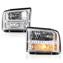 2005-2007 Ford F-250 | F-350 | F-450 | F-550 Superduty Chrome Headlight