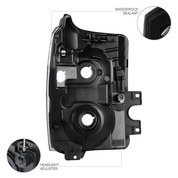 2011-2016 Ford F-250 | F-350 | F-450 Superduty Black Headlight
