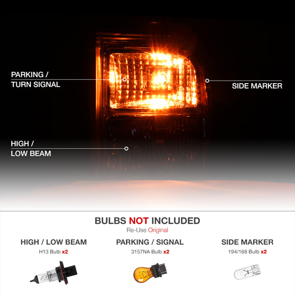 2011-2016 Ford F-250 | F-350 | F-450 Superduty Chrome Headlight
