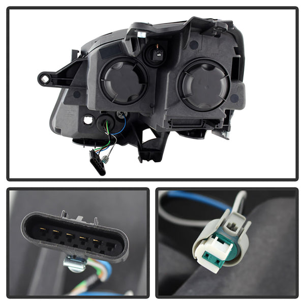 2007-2012 GMC Acadia Black Headlight