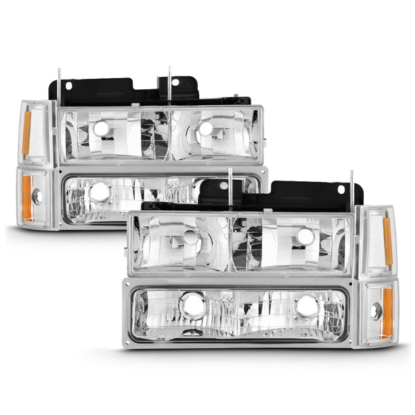 1994-1998 GMC C/K Series 1500 | 2500 | 3500 Pickup Chrome Headlight