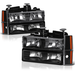 1988-1993 Chevrolet C/K Series 1500 | 2500 | 3500 Pickup Black Headlight
