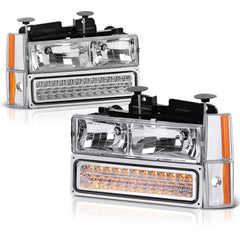 1988-1993 Chevrolet C/K Series 1500 | 2500 | 3500 Pickup Chrome Headlight