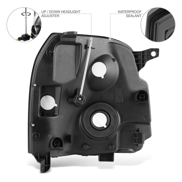 2007-2014 GMC Yukon Smoked Headlight