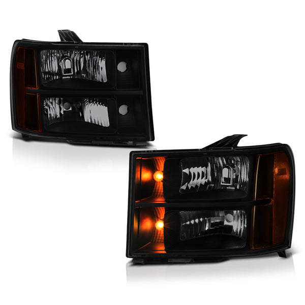 2007-2013 GMC Sierra 1500 Sinister Black Headlight