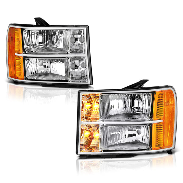 2007-2013 GMC Sierra 1500 Chrome Headlight