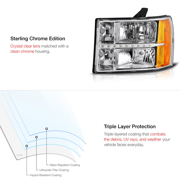 Sterling Chrome Head Light