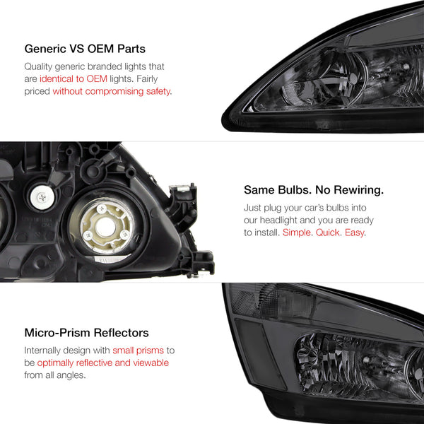 2003-2007 Honda Accord Smoked Headlight