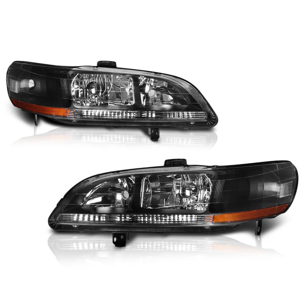 1998-2002 Honda Accord Black Headlight