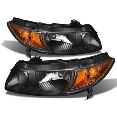 2006-2011 Honda Civic Black Headlight