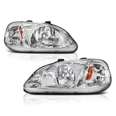 1999-2000 Honda Civic Chrome Headlight