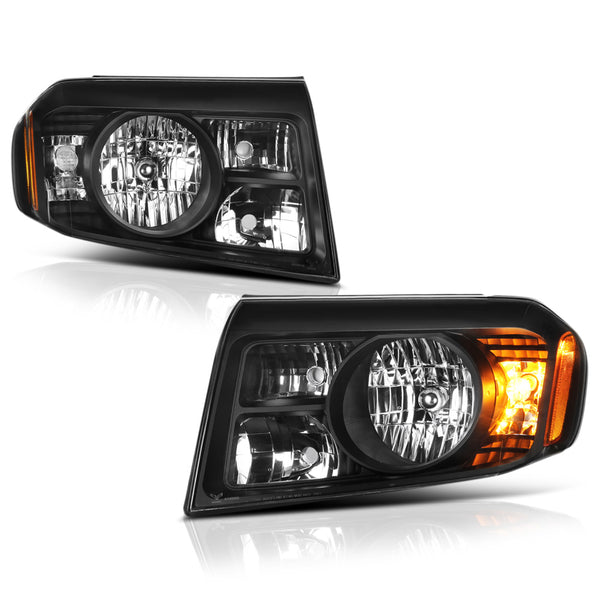 2009-2011 Honda Pilot Black Headlight