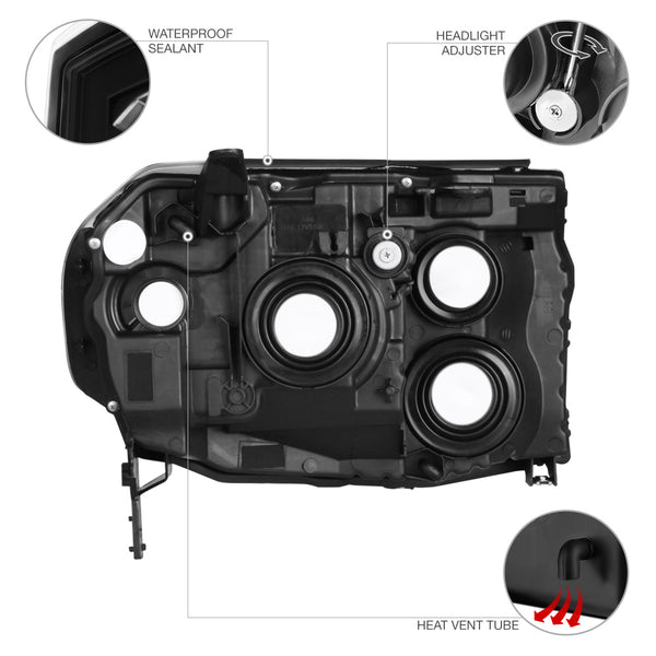 2009-2011 Honda Pilot Black Headlight