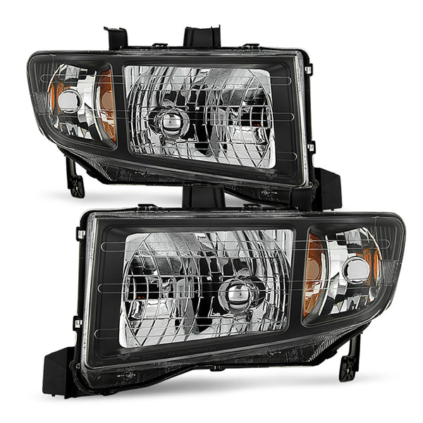 2006-2014 Honda Ridgeline Black Headlight