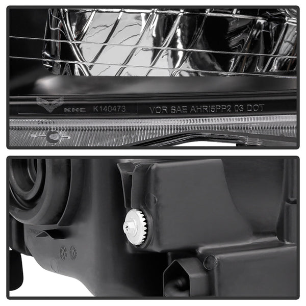 2006-2014 Honda Ridgeline Black Headlight