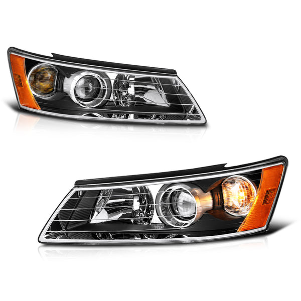 2006-2008 Hyundai Sonata Black Headlight