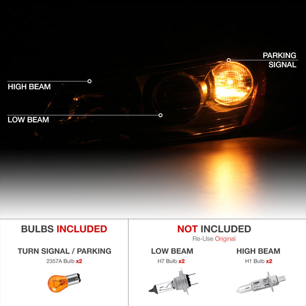 2006-2008 Hyundai Sonata Black Headlight