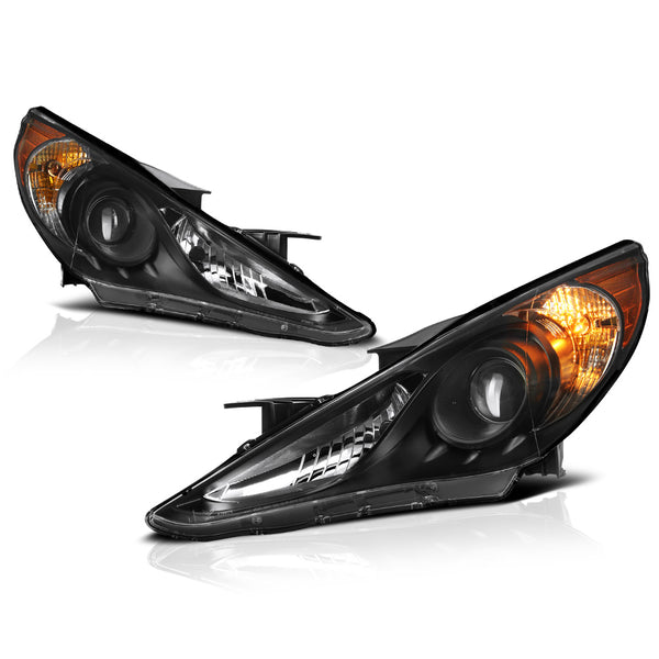 2011-2014 Hyundai Sonata Black Headlight