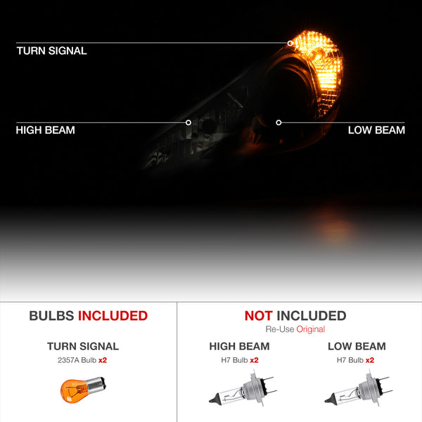 2011-2014 Hyundai Sonata Black Headlight