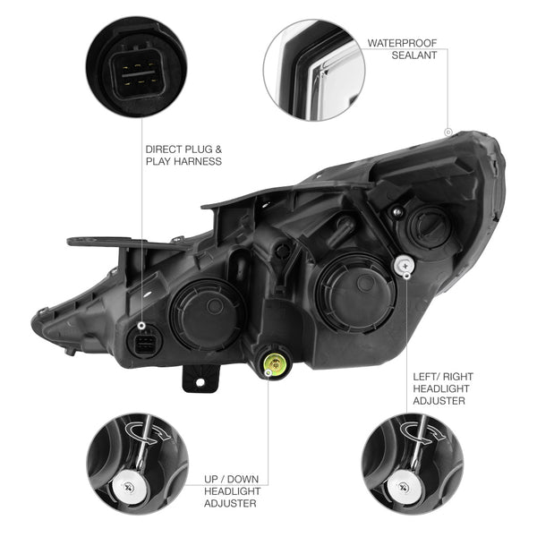 2011-2014 Hyundai Sonata Factory Style Headlight