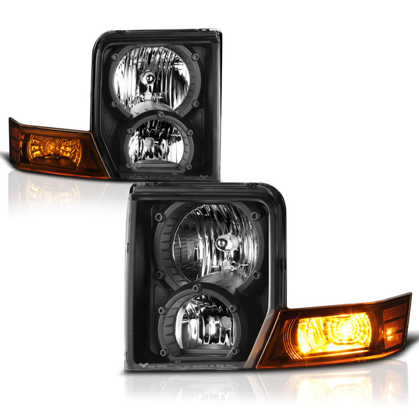 2006-2010 Jeep Commander Black Headlight