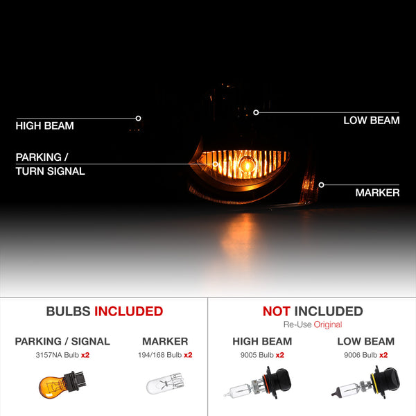 2005-2007 Jeep Grand Cherokee Sinister Black Headlight