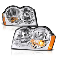 2005-2007 Jeep Grand Cherokee Chrome Headlight
