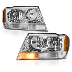 1999-2004 Jeep Grand Cherokee Chrome Headlight