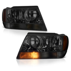 1999-2004 Jeep Grand Cherokee Smoked Headlight