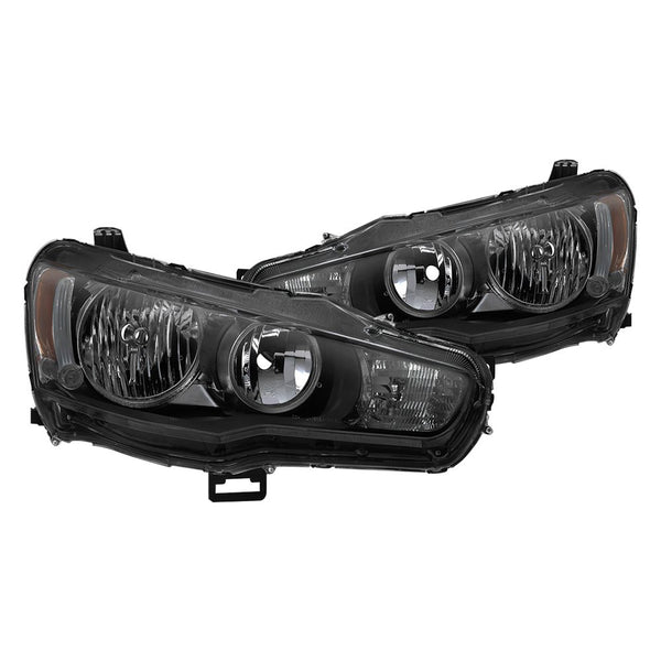 2008-2017 Mitsubishi Lancer Sinister Black Headlight