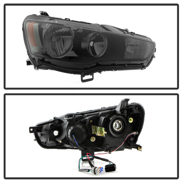 2008-2017 Mitsubishi Lancer Sinister Black Headlight