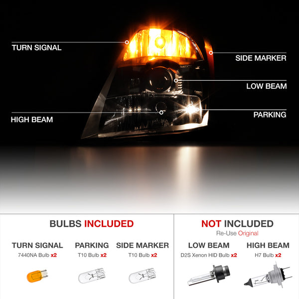 2003-2005 Nissan Z33 350Z Fairlady Black Headlight