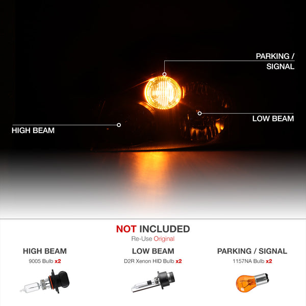 2005-2006 Nissan Altima Sinister Black Headlight