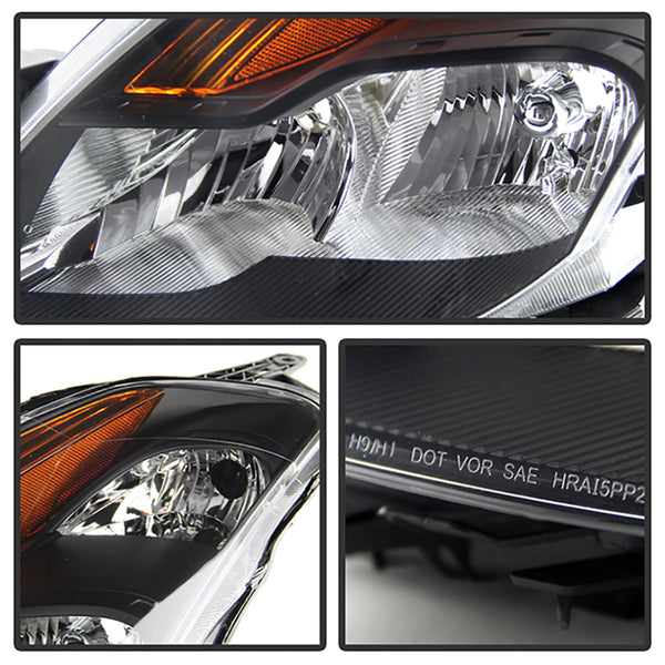 2008-2009 Nissan Altima Black Headlight