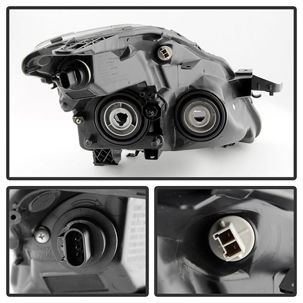 2008-2009 Nissan Altima Black Headlight