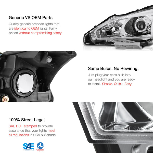 2013-2015 Nissan Altima Factory Style Headlight