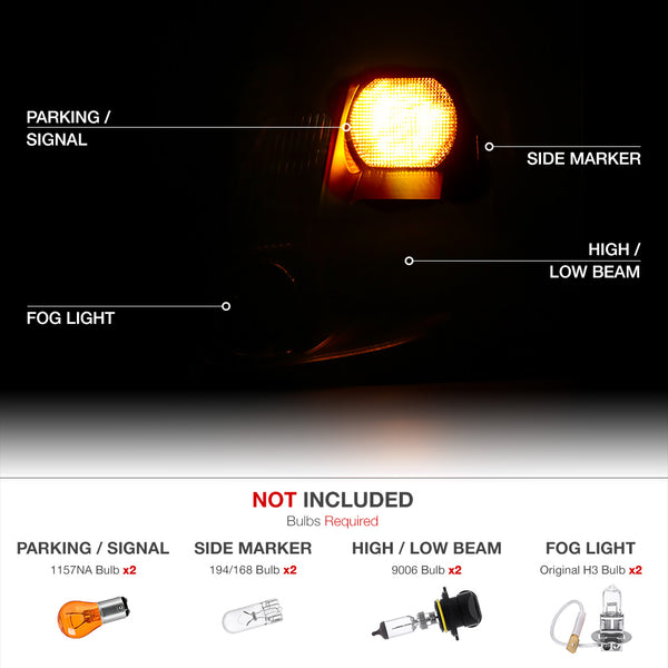 2004-2006 Nissan Maxima Black Headlight