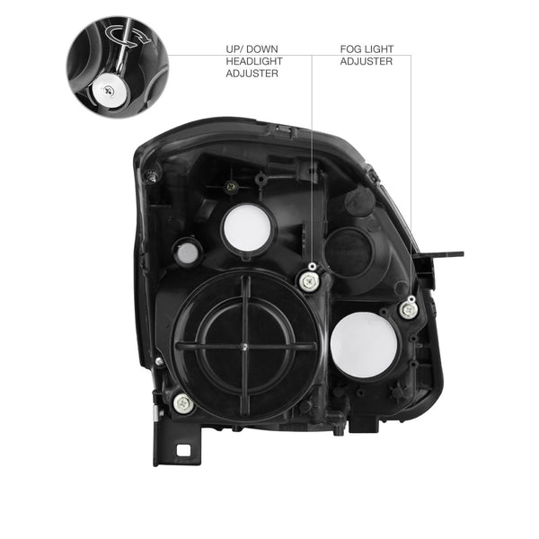 2004-2006 Nissan Maxima Black Headlight