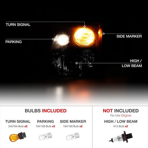 2007-2009 Nissan Sentra Black Headlight