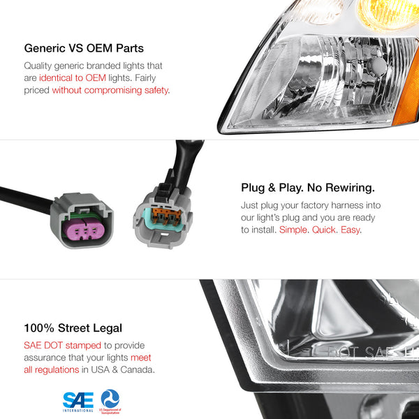 2007-2009 Nissan Sentra Factory Style Headlight