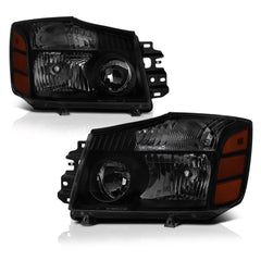 2004-2015 Nissan Titan Sinister Black Headlight