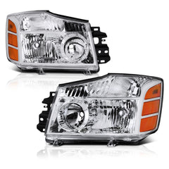 2004-2015 Nissan Titan Chrome Headlight