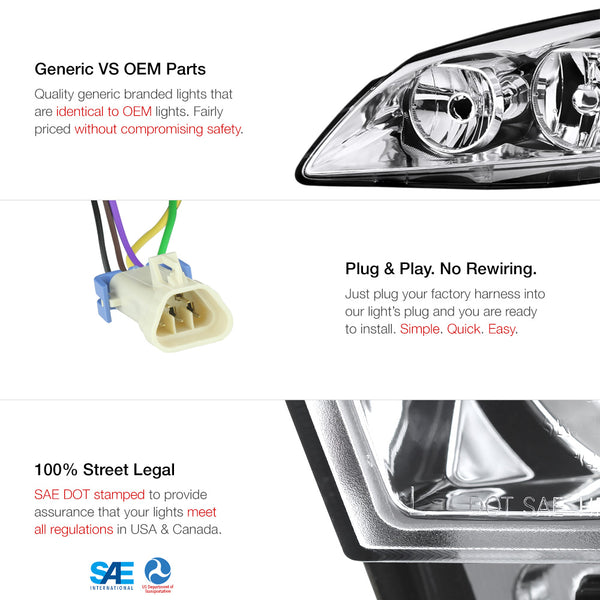2005-2010 Pontiac G6 Chrome Headlight