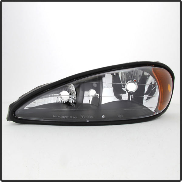 1999-2005 Pontiac Grand AM Black Headlight
