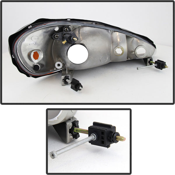 1999-2005 Pontiac Grand AM Black Headlight