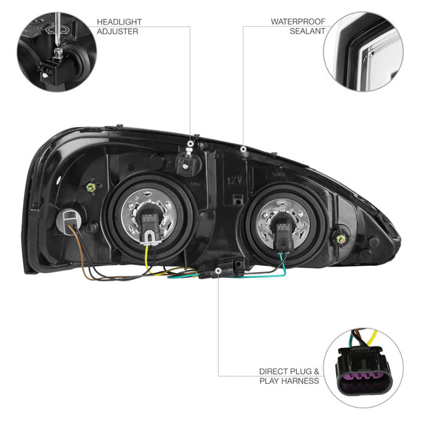 2004-2008 Pontiac Grand Prix Chrome Headlight