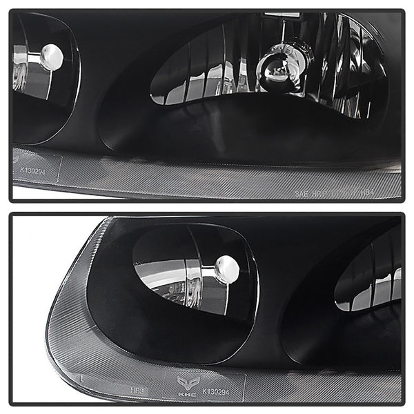 2001-2002 Saturn SC-Series Black Headlight