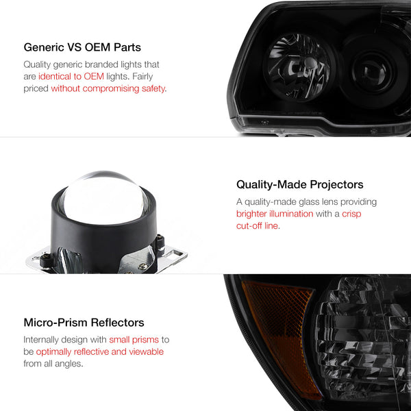 2006-2009 Toyota 4Runner Sinister Black Headlight